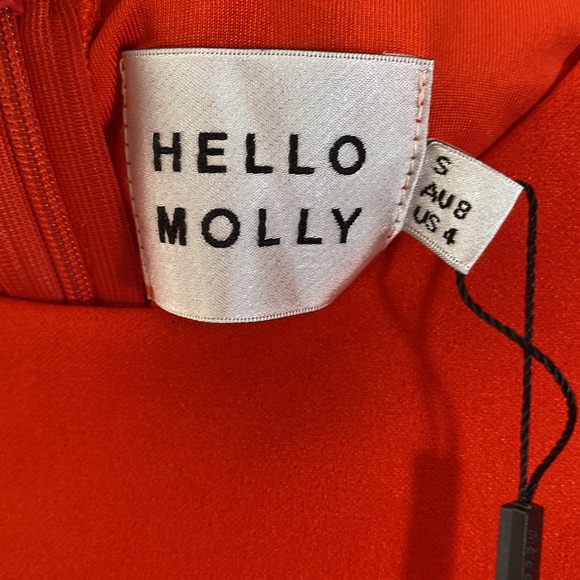 Hello Molly TAKE CHANCES DRESS RED. Mini Dress Size 4 - Picture 5 of 9